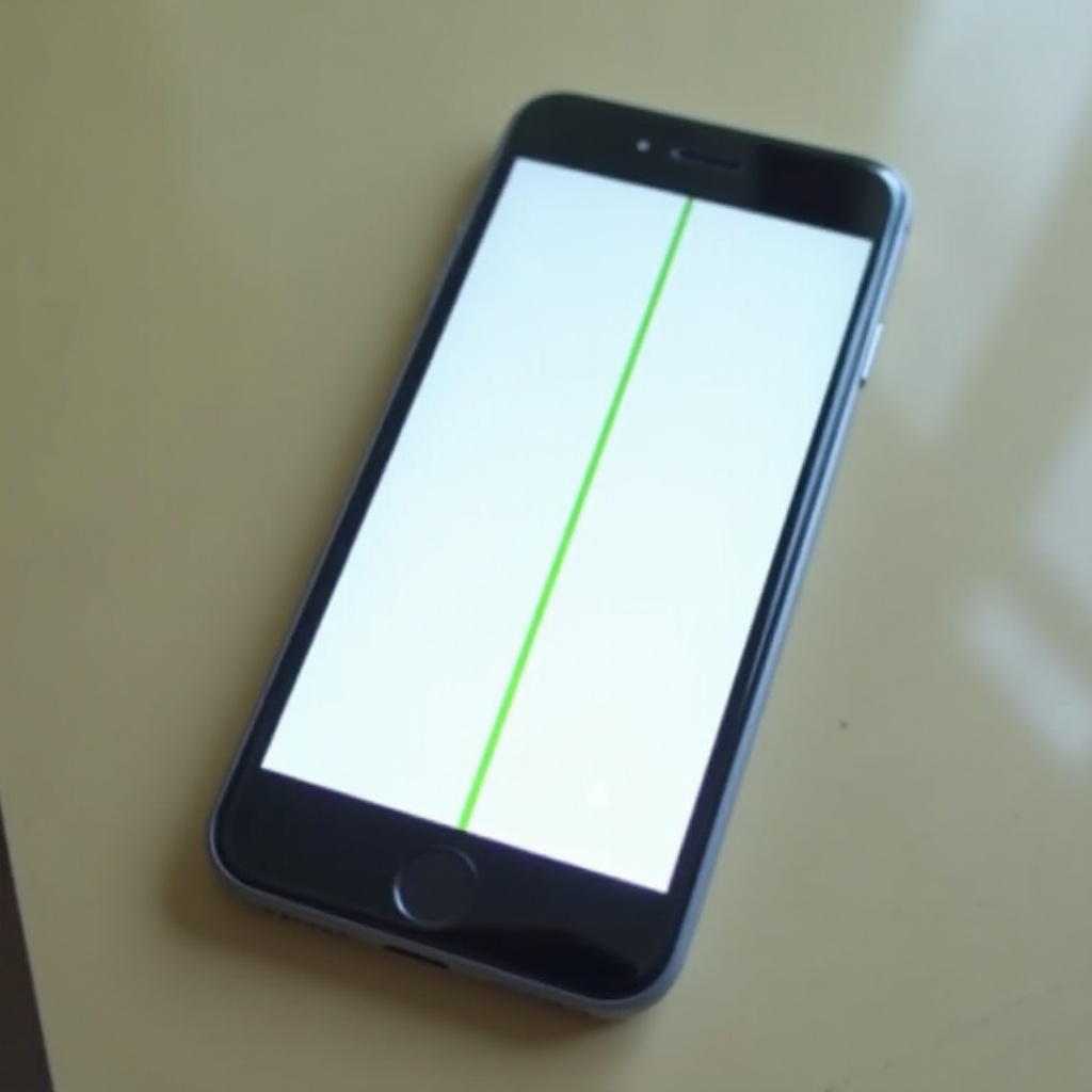 私の電話の画面にある緑の線は消えますか？