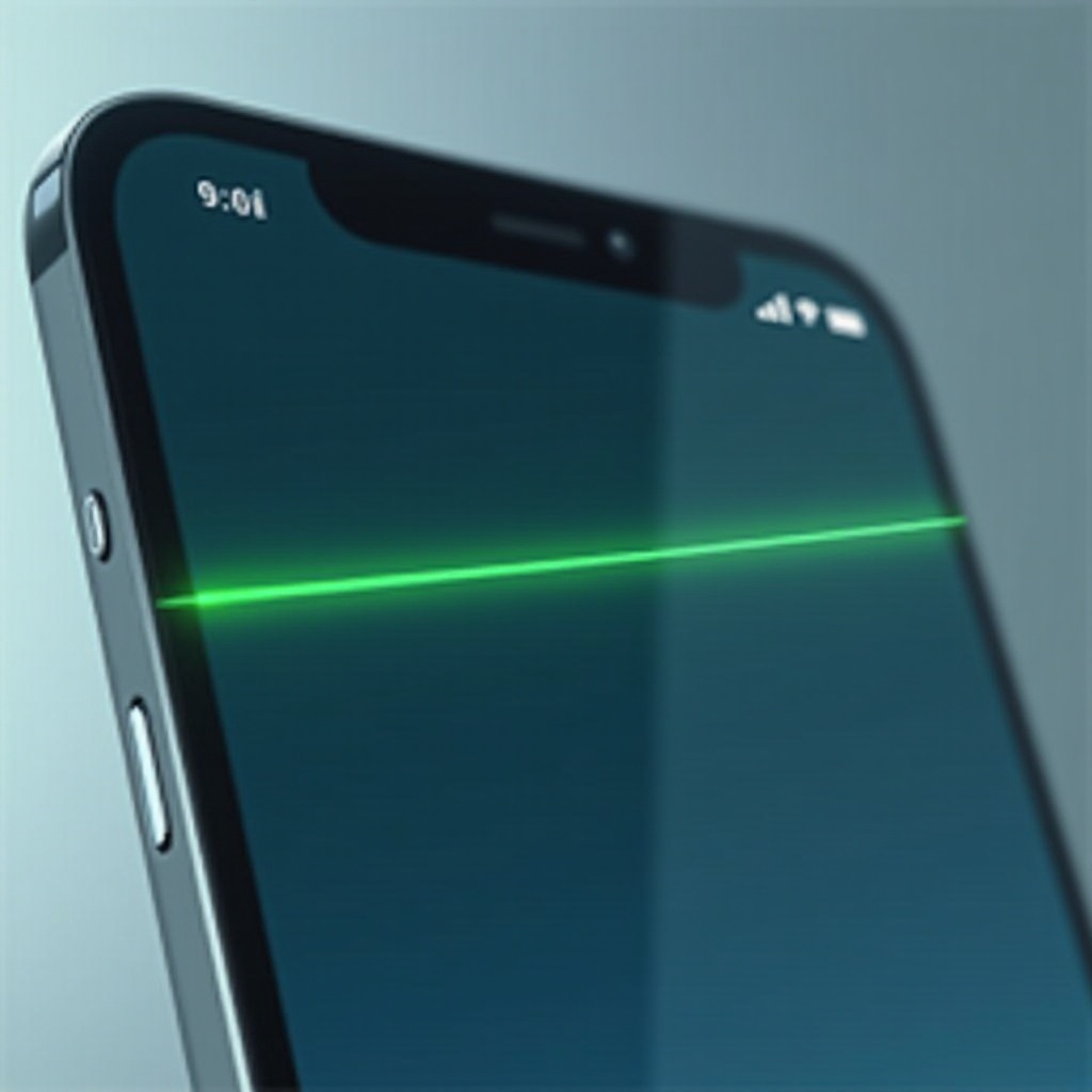 Czy zielona linia na ekranie mojego telefonu zniknie?