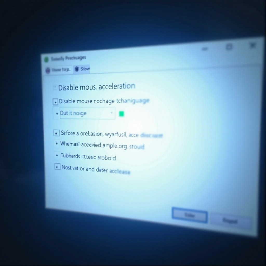 Windows ปิดการเร่งความเร็วของเมาส์